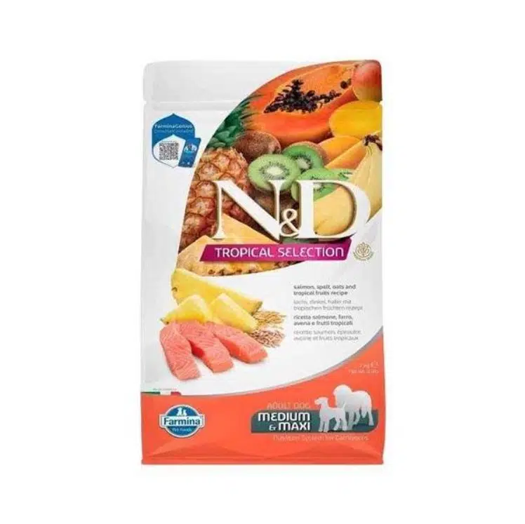 N&D Tropical Selection Adult Somonlu Orta ve Büyük Irk Yetişkin Köpek Maması 2 Kg