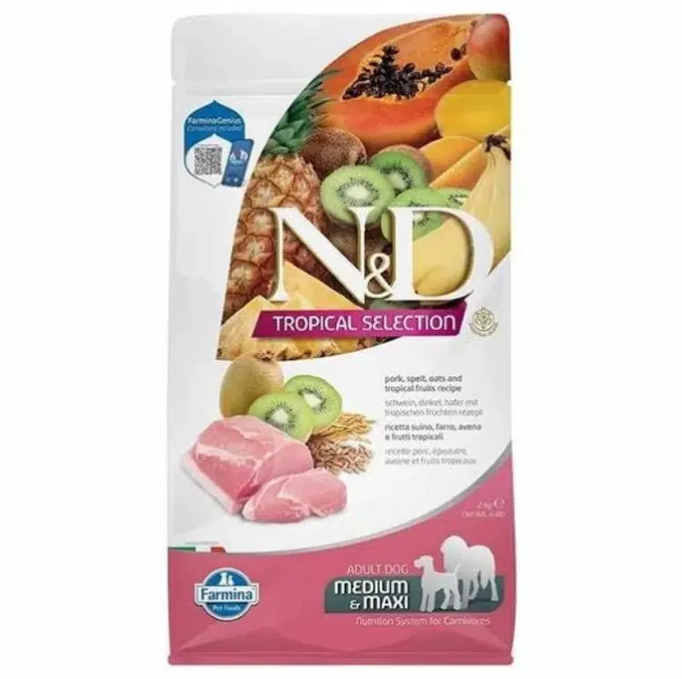 N&D Tropical Selection Adult Domuz Etli Orta ve Büyük Irk Yetişkin Köpek Maması 2 Kg