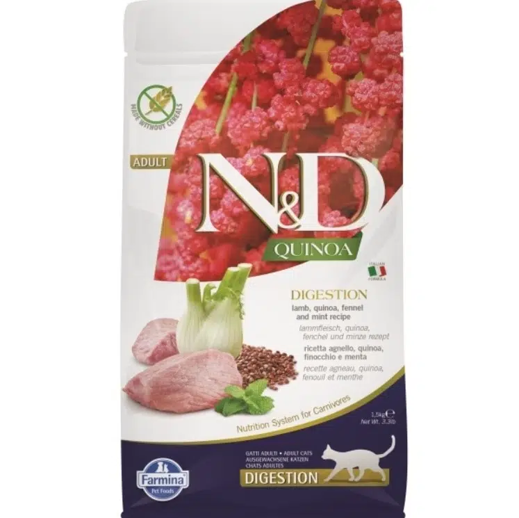 N&D Quinoa Digestion Adult Kuzulu Kinoalı Yetişkin Kedi Maması 1.5 Kg