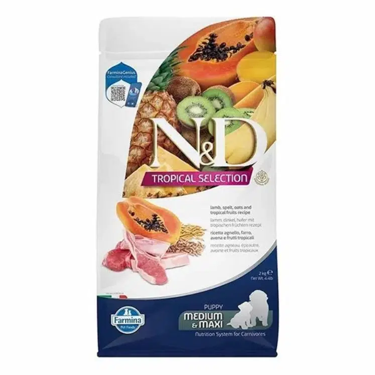 N&D Tropical Selection Puppy Kuzu Etli Orta ve Büyük Irk Yavru Köpek Maması 2 Kg