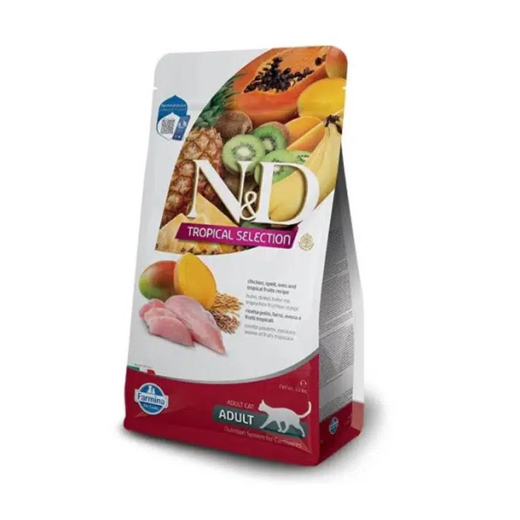N&D Tropical Selection Adult Tavuklu ve Tropikal Meyveli Yetişkin Kedi Maması 10 Kg