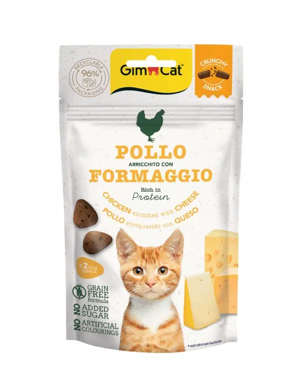GimCat Crunchy Tavuklu ve Peynirli Tahılsız Kedi Ödül Maması 50 Gr
