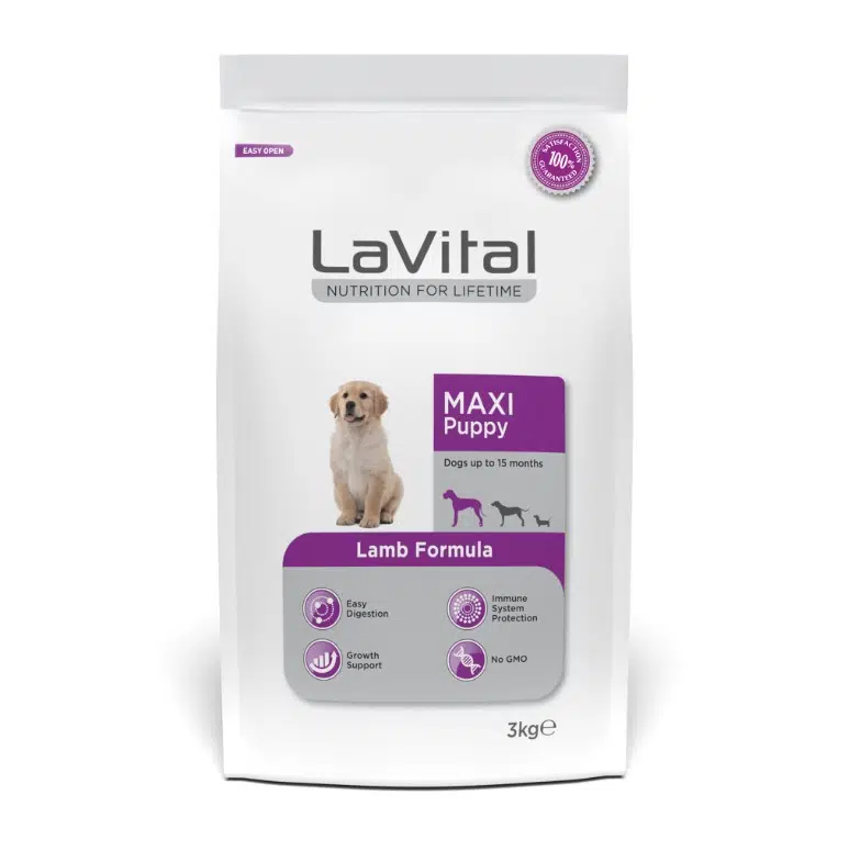 LaVital Maxi Puppy Büyük Irk Kuzulu Yavru Köpek Maması 3 Kg