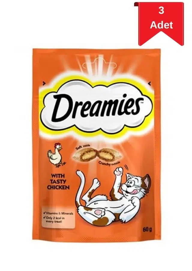 Dreamies Tavuklu Kedi Ödülü 60 Gr X 3 Adet