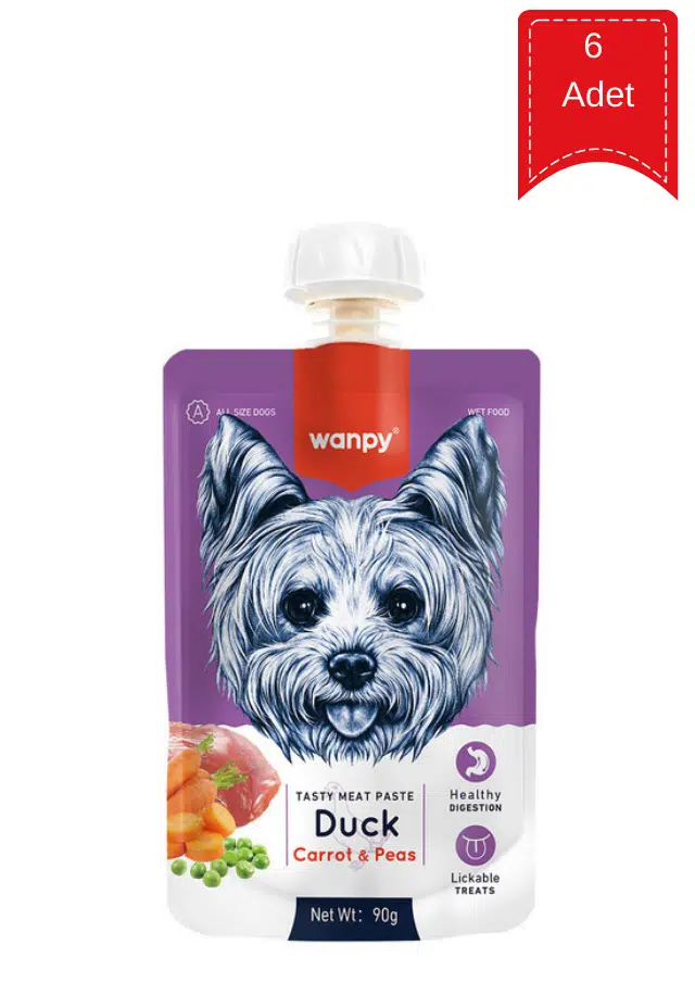 Wanpy Ördek Etli Ve Havuçlu Ezme Köpek Ödül Maması 90 Gr X 6 Adet