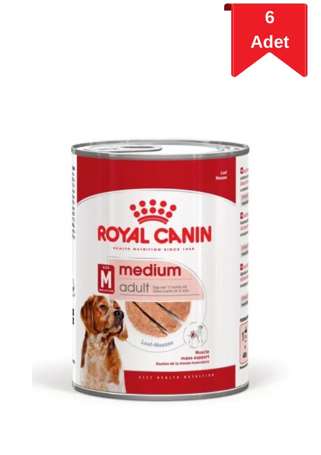 Royal Canin Loaf Mousse Orta Irk Ezme Yetişkin Köpek Konservesi 410 Gr X 6 Adet