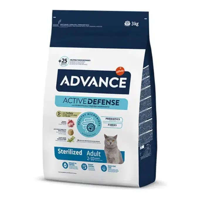 Advance Sterilised Adult Hindi Etli Kısırlaştırılmış Yetişkin Kedi Maması 3 Kg