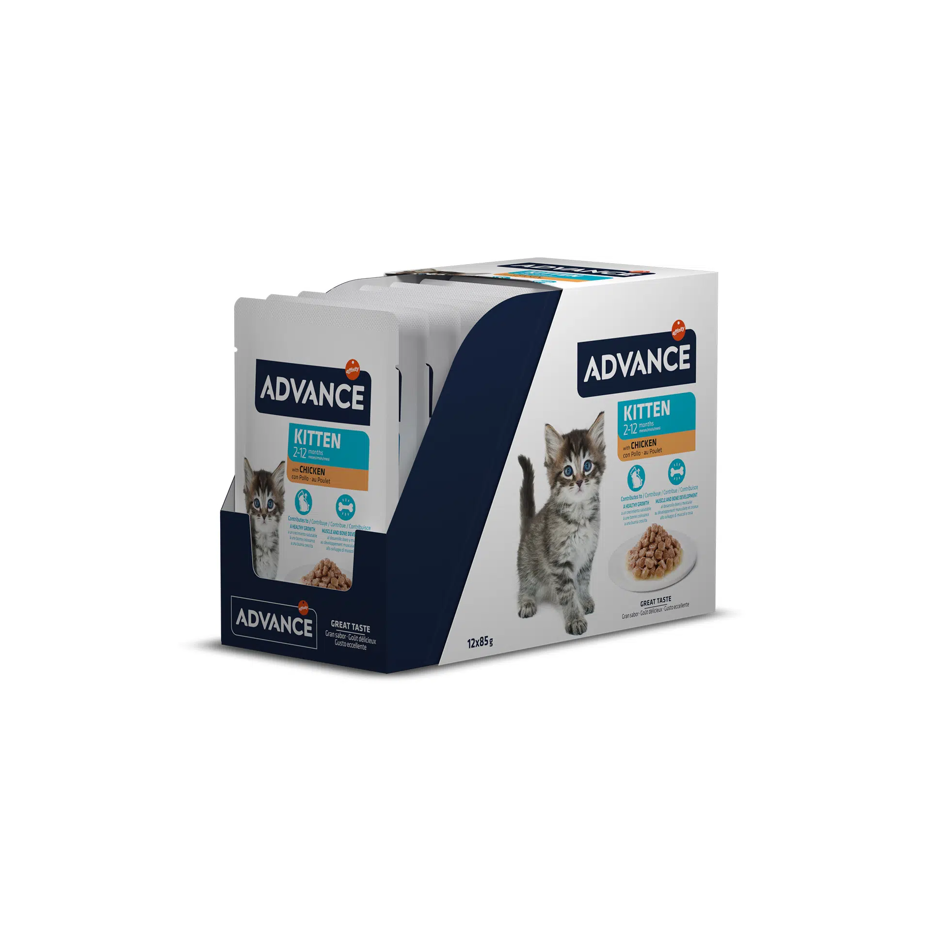 Advance Kitten Tavuk Etli Yavru Kedi Yaş Maması 85 Gr X 12 Adet