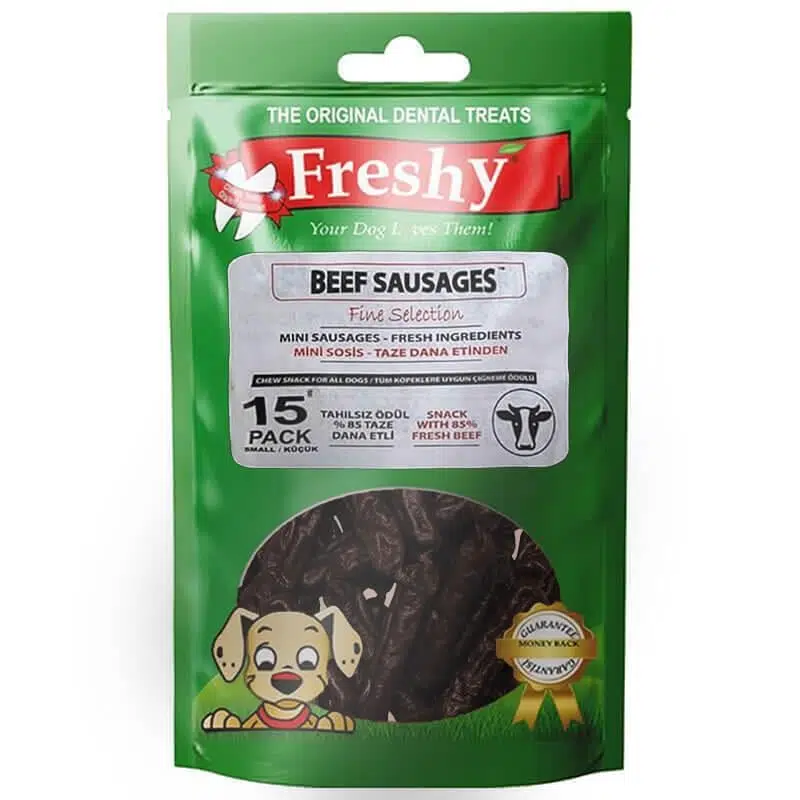 Freshy Mini Beef Sausages Tahılsız Sosis Köpek Ödülü 100 Gr X 15 Adet