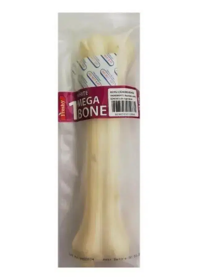 Freshy Mega Bone Press Beyaz Sütlü Kemik Ödül Kemiği 25 Cm 220 Gr