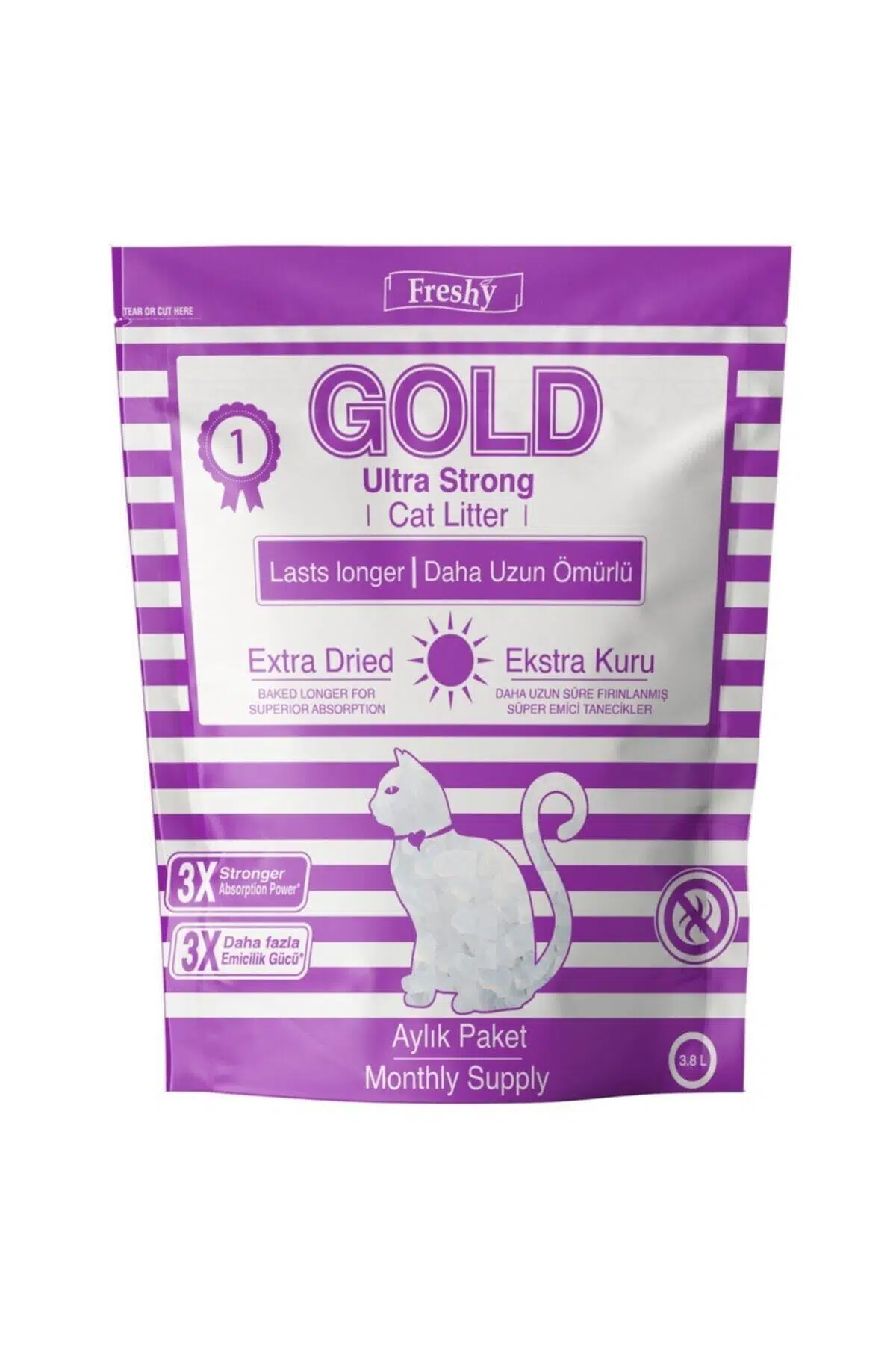 Freshy Gold Kalın Taneli Silika Kedi Kumu 1.4 Kg