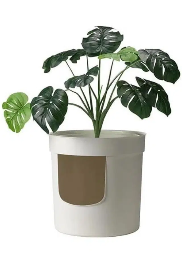 Moderna Beyaz Hidden Planter Saksı Kapalı Kedi Tuvaleti