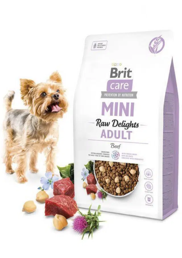 Brit Care Küçük Irk Biftekli FD Raw Delights Yetişkin Köpek Maması 2 Kg