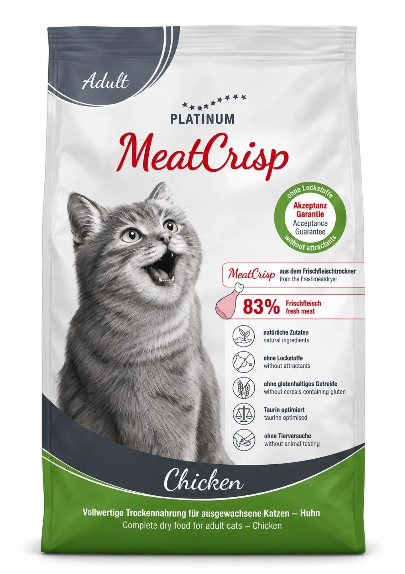 Platinum MeatCrisp Tavuklu Yetişkin Kedi Maması 1.5 Kg