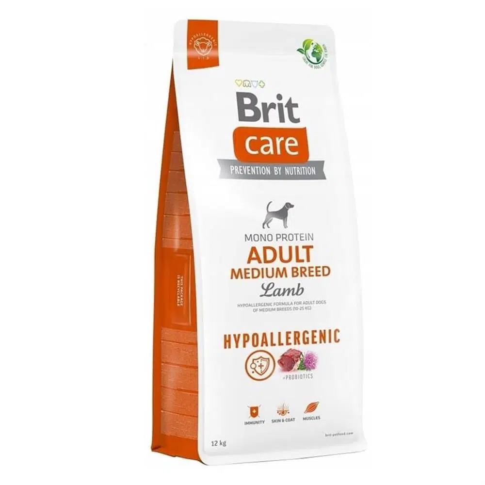Brit Care Hypoallergenic Adult Medium Orta Irk Kuzulu Yetişkin Köpek Maması 12 Kg