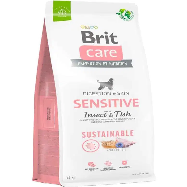 Brit Care Sensitive Digeston & Skin Adult Balıklı Larva Proteinli Yetişkin Köpek Maması 12kg