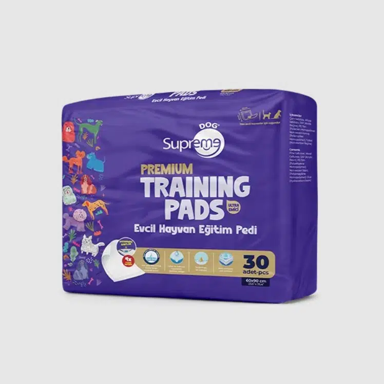 Supreme Dog Premium Köpekler İçin Ultra Emici Yapışkanlı Çiş Eğitim Pedi 60x90 Cm