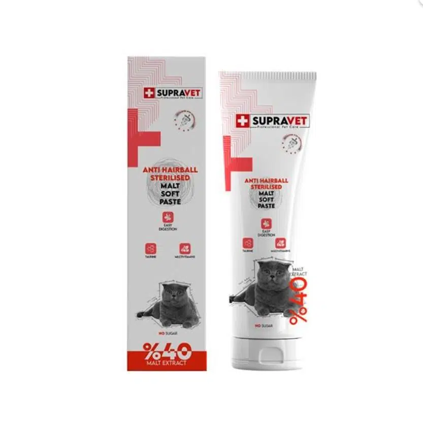 Supravet Sterilised Anti Hairball Kısırlaştırılmış Kediler için Malt Macun 100 Gr