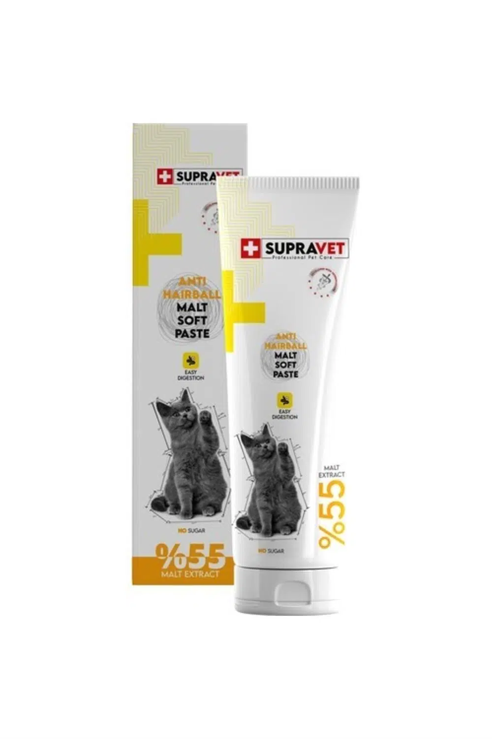 Supravet Anti Hairball Kediler için Tüy Yumağı Engelleyici Malt Macun 100 Gr