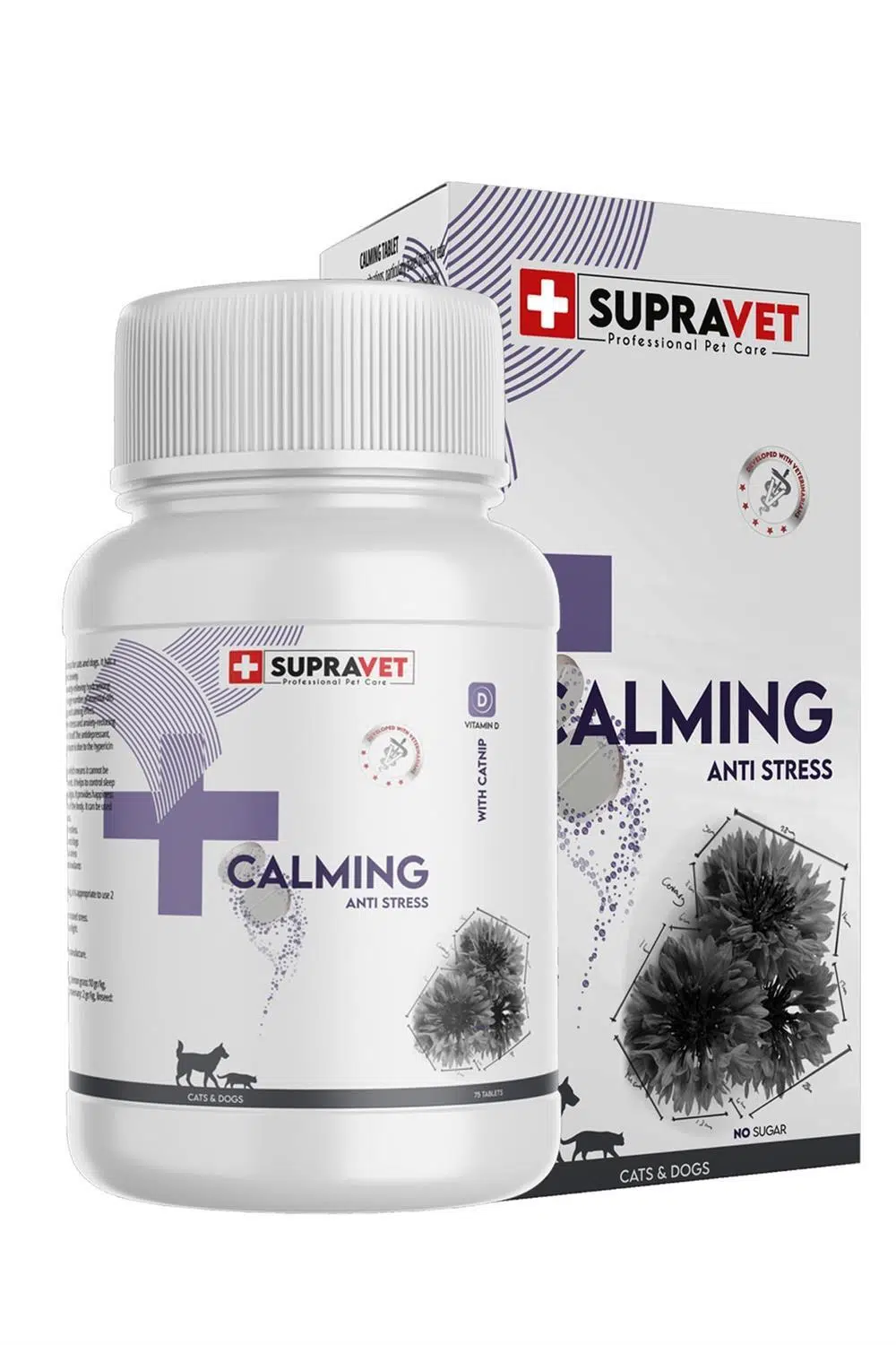 Supravet Calming Vitamin D Kedi Ve Köpek Sakinleştirici 75 Tablet 