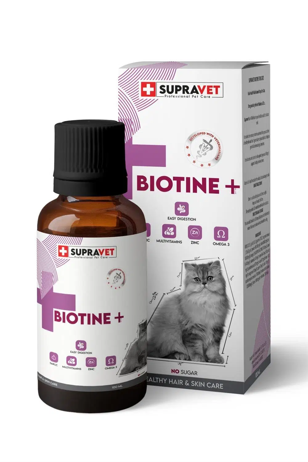 Supravet Biotine Cat Kedi Deri Tüy Sağlığı Damlası 100 Ml