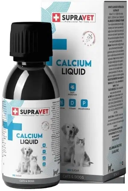 Supravet Calcium Kedi Ve Köpekler İçin Sıvı Kalsiyum Damla 100 Ml