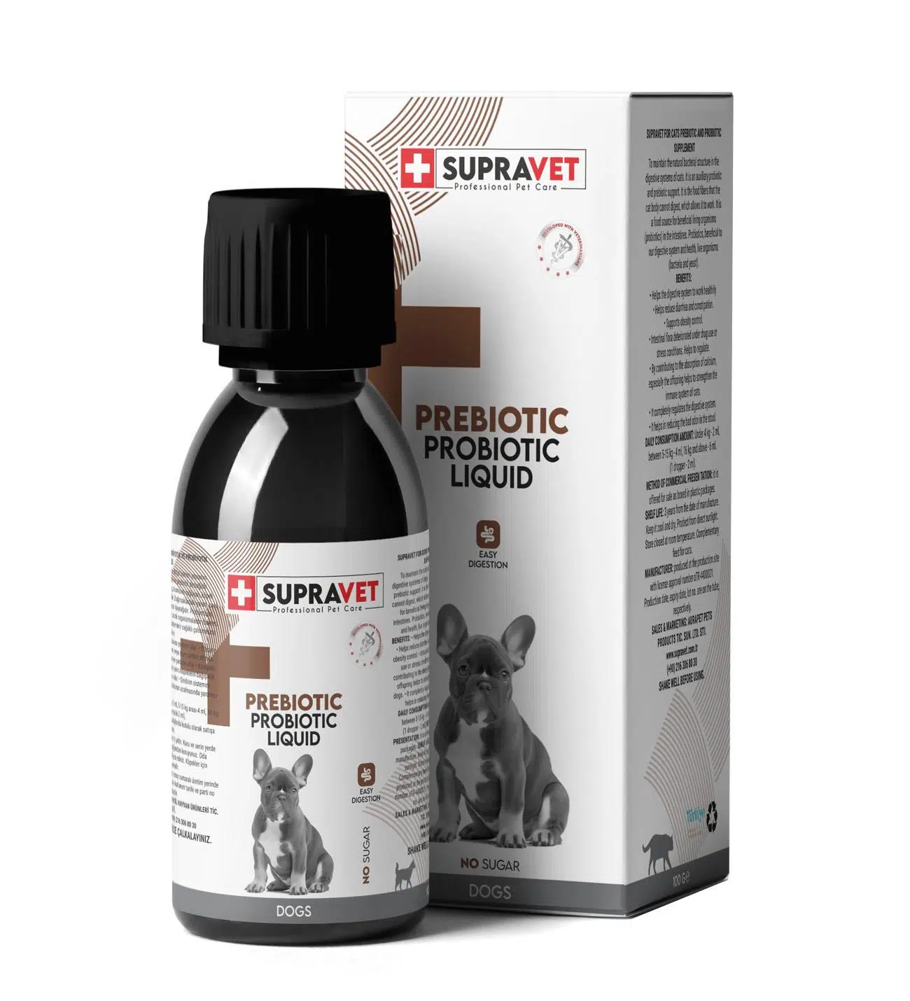Supravet Köpekler İçin Sıvı Prebiyotik Ve Probiyotik Bağışıklık Güçlendirici Takviyesi 100 Ml