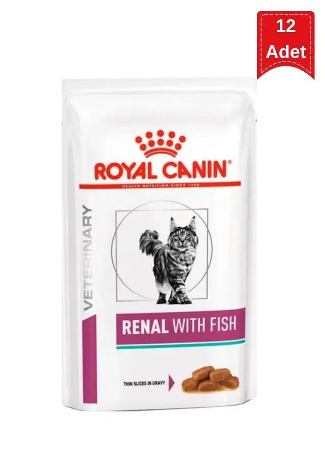 Royal Canin Veterinary Renal With Fish Balıklı Kedi Yaş Maması 12 X 85 Gr