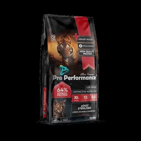 Pro Performance Sterilised Kızlıcıklı Kuzulu ve Somonlu Kısırlaştırılmış Kedi Maması 15 Kg