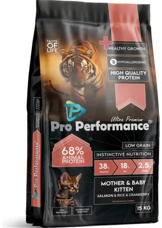Pro Performence Ultra Premium Kitten Mother Baby Somonlu ve Pirinçli Anne Yavru Kedi Maması 15 Kg