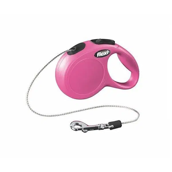 Flexi New Classic Otomatik Pembe İpli Köpek Gezdirme Tasması XSmall 3 Metre