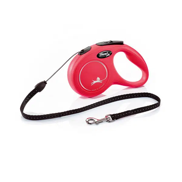 Flexi New Classic Otomatik Kırmızı İpli Köpek Gezdirme Tasması Medium 8 Metre