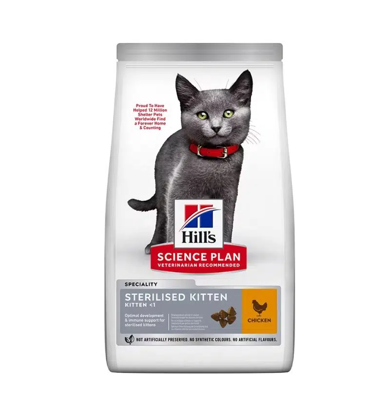 Hills Kitten Sterilised Kısırlaştırılmış Tavuklu Yavru Kedi Maması 1.5 Kg