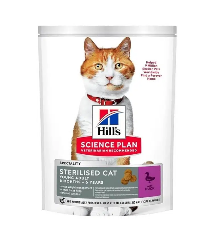 Hills Adult Sterilised Ördek Etli Kısırlaştırılmış Genç Yetişkin Kedi Maması 1.5 Kg