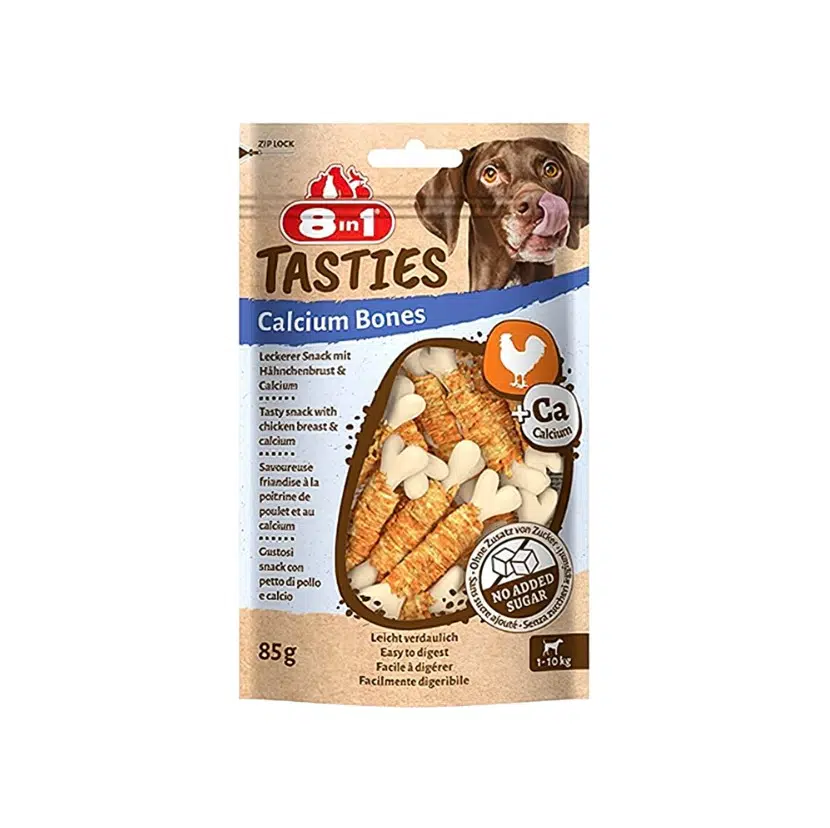 8in1 Tasties Calcium Bones Tavuklu Ve Kalsiyumlu Köpek Ödül Maması S 85 Gr