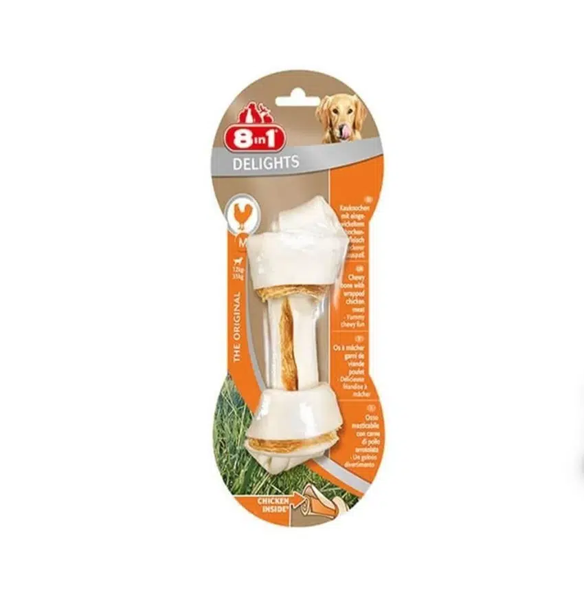 8in1 Delight Bones Tavuk Etli Köpek Ödül Kemiği S 35 Gr