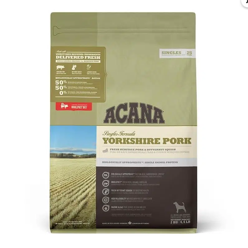 Acana Yorkshire Pork Domuz Etli Balkabaklı Yetişkin Köpek Maması 2 Kg