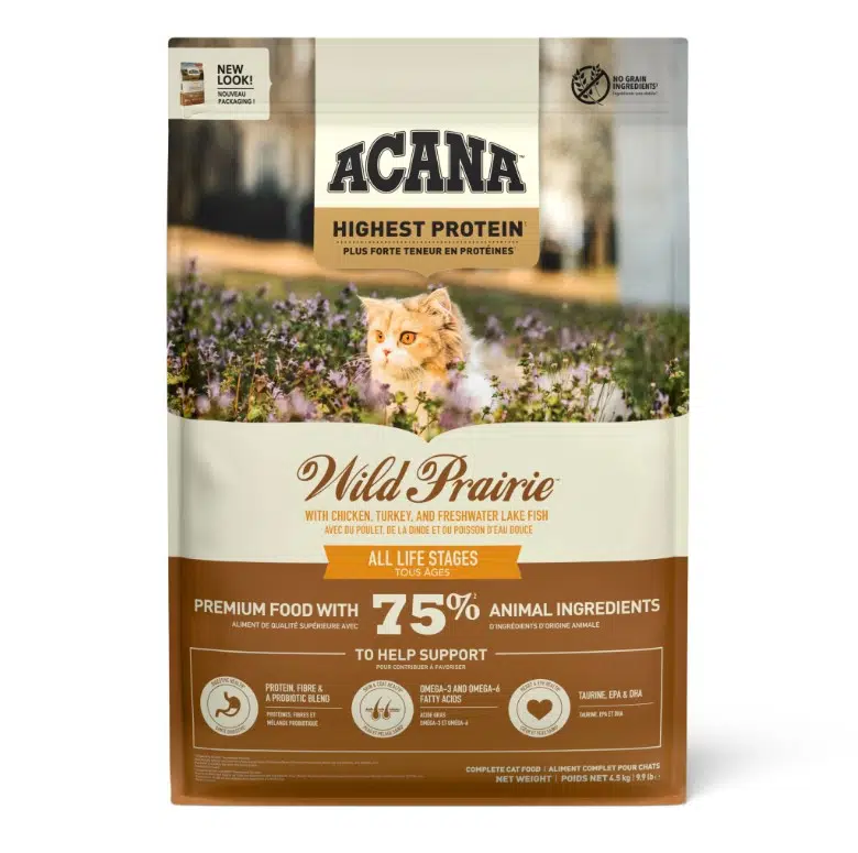 Acana Wild Prairie Yüksek Protein Tavuklu ve Balıklı Tahılsız Kedi Maması 4.5 Kg