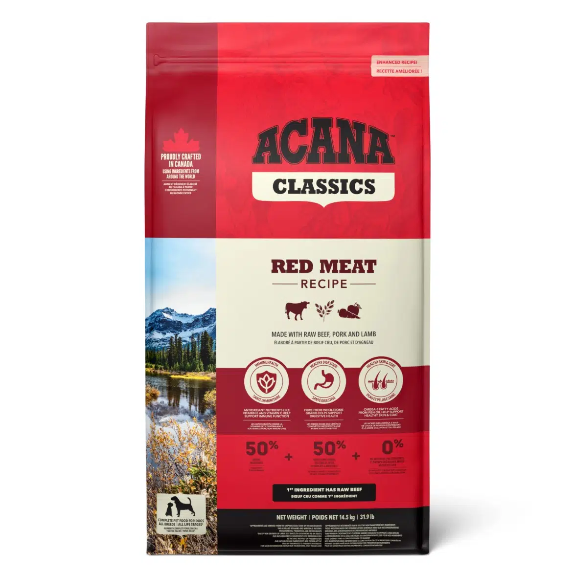 Acana Classics Red Kuzulu ve Sığırlı Düşük Tahıllı Köpek Maması 14.5 Kg