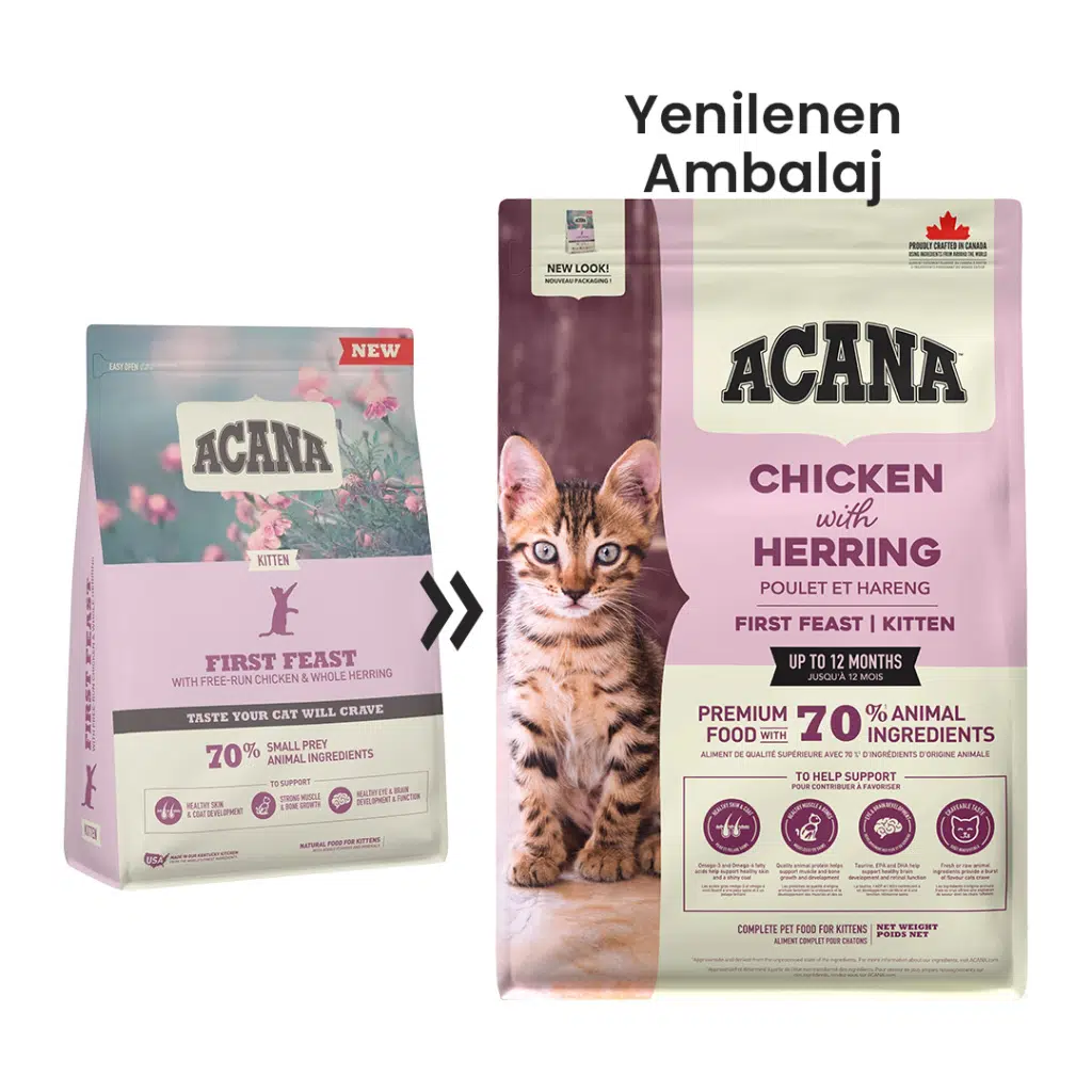 Acana First Feast Kitten Tavuklu ve Balıklı Yavru Kedi Maması 1.8 Kg