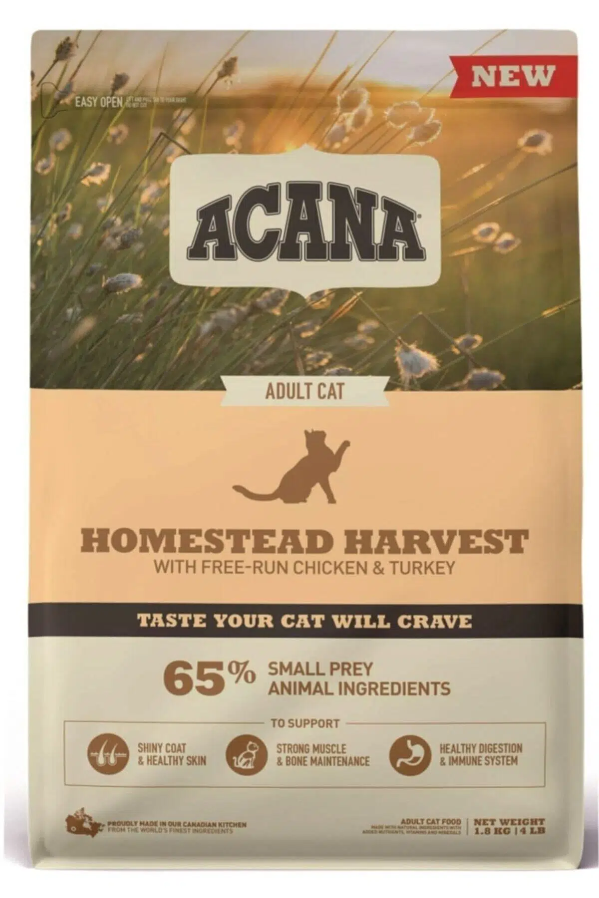 Acana Homestead Harvest Tavuklu Yetişkin Kedi Maması 1.8 Kg