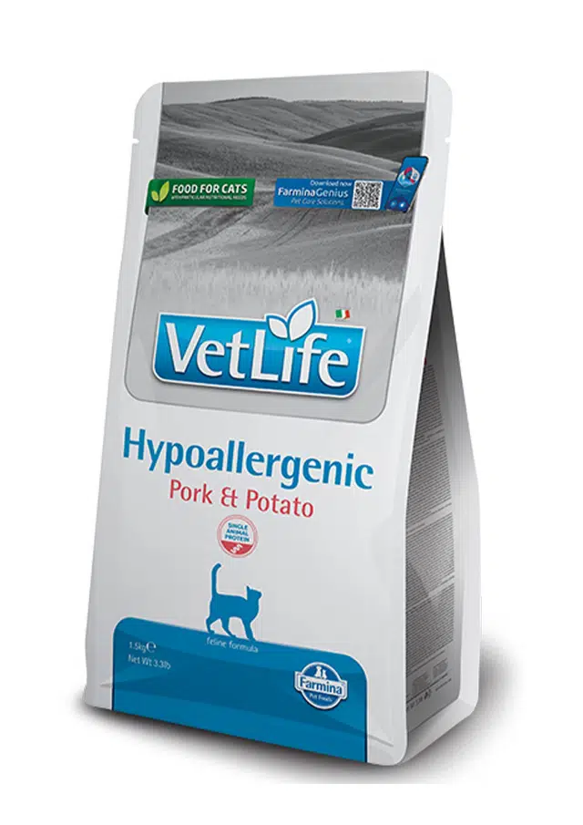 Vet Life Adult Cat Hypoallergenic Domuz Eti ve Patatesli Yetişkin Kedi Maması 1.5 Kg