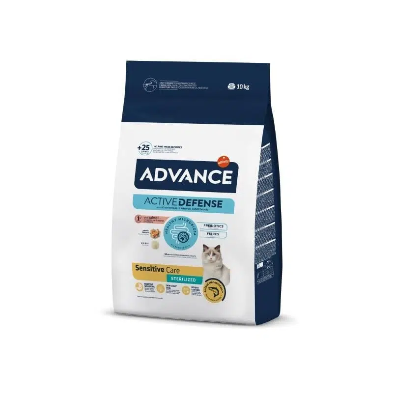 Advance Sensitive Care Sterilised Somonlu Kısırlaştırılmış Kedi Maması 10 Kg