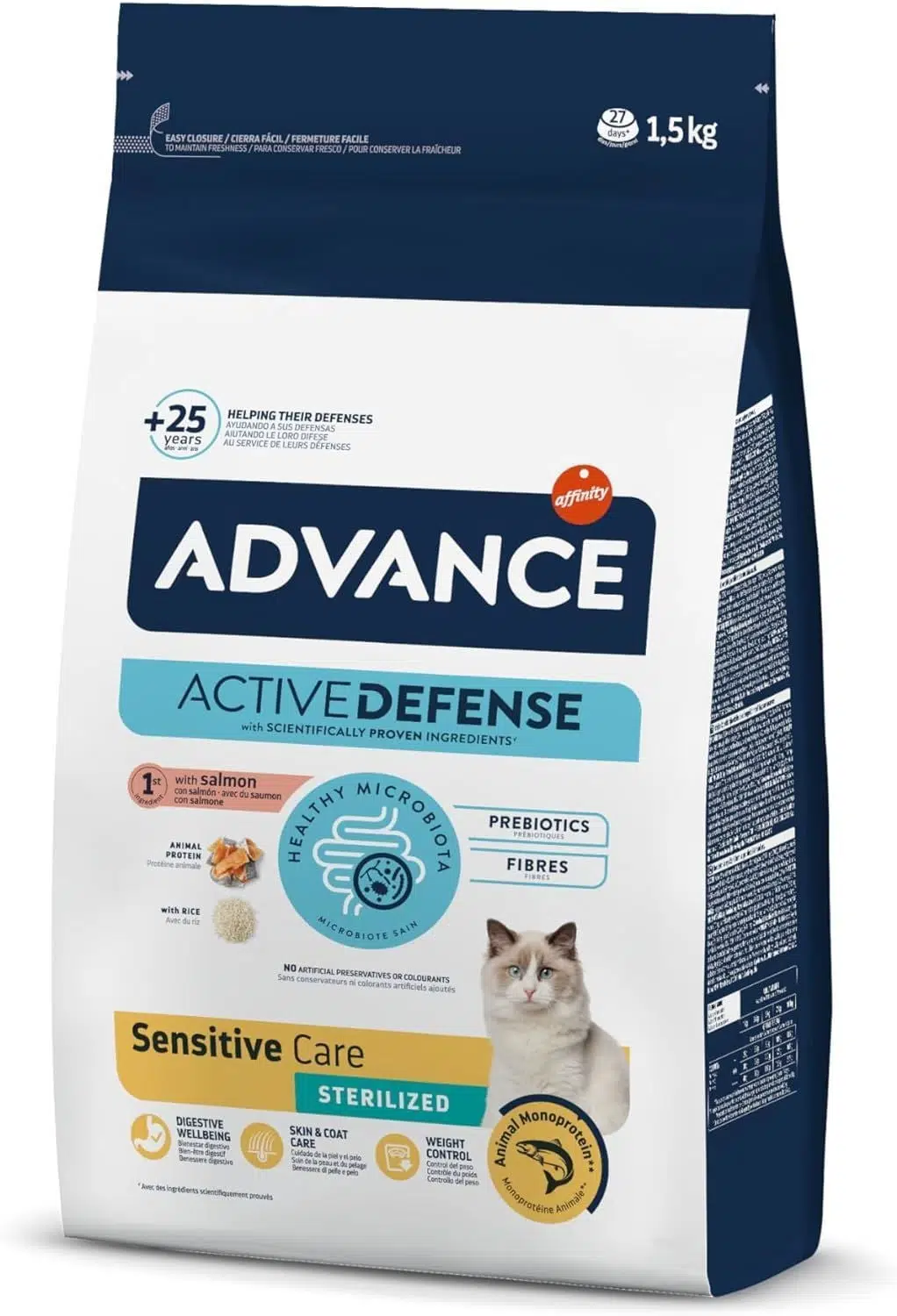 Advance Sensitive Sterilised Adult Somonlu Kısırlaştırılmış Kedi Maması 1.5 Kg