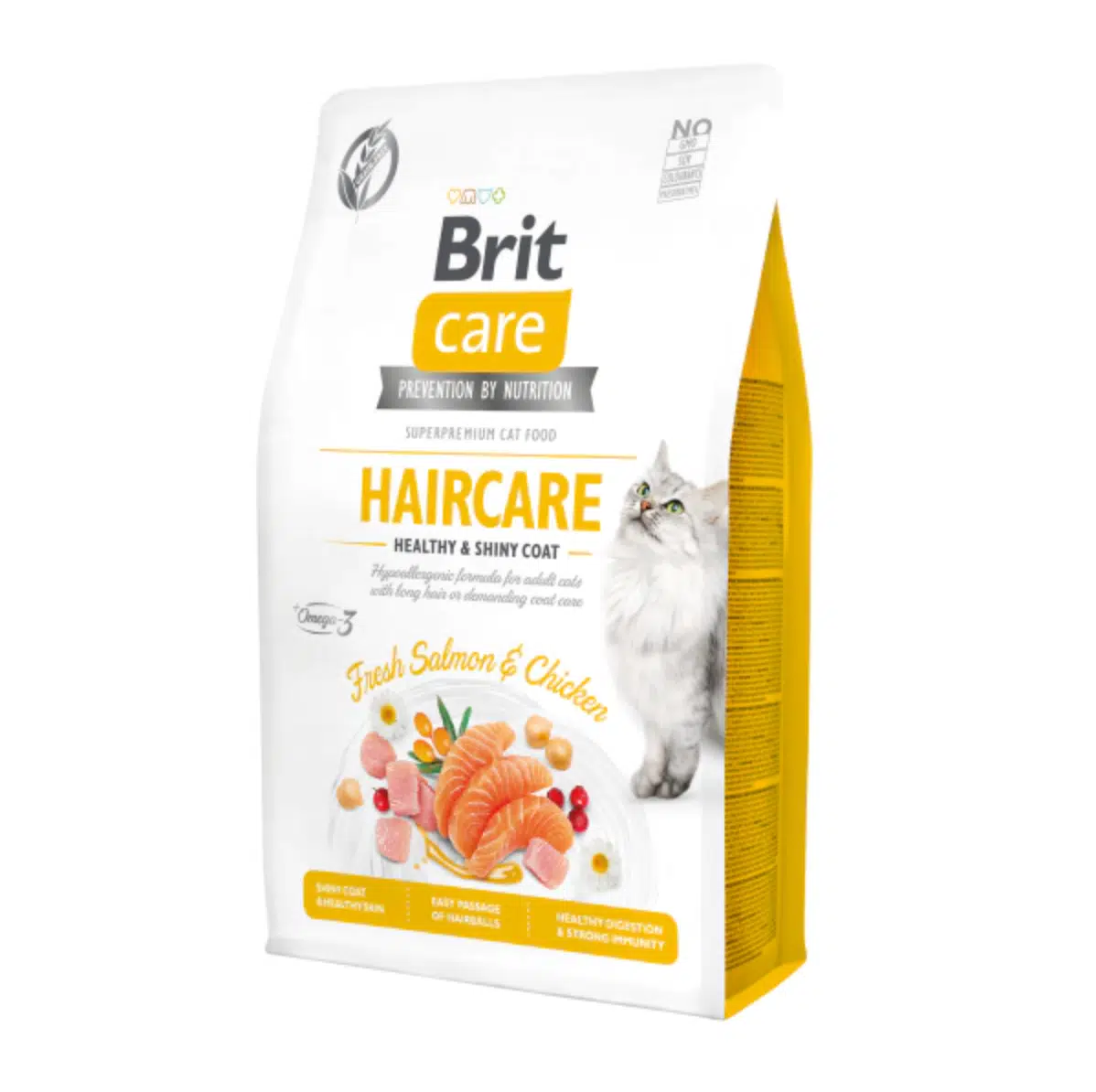 Brit Care Haircare Hipoalerjenik Deri ve Tüy Sağlığı İçin Tavuklu Ve Somonlu Tahılsız Yetişkin Kedi Maması 2 Kg