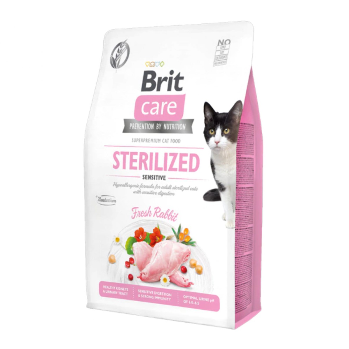 Brit Care Hipoalerjenik Sindirim Sistemi Destekleyici Tavşanlı Tahılsız Kısırlaştırılmış Kedi Maması 2 Kg