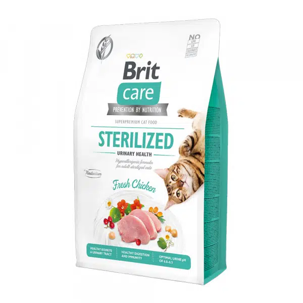Brit Care Hipoalerjenik Üriner Sistem Sağlığı için Tavuklu Tahılsız Kısırlaştırılmış Kedi Maması 2 Kg