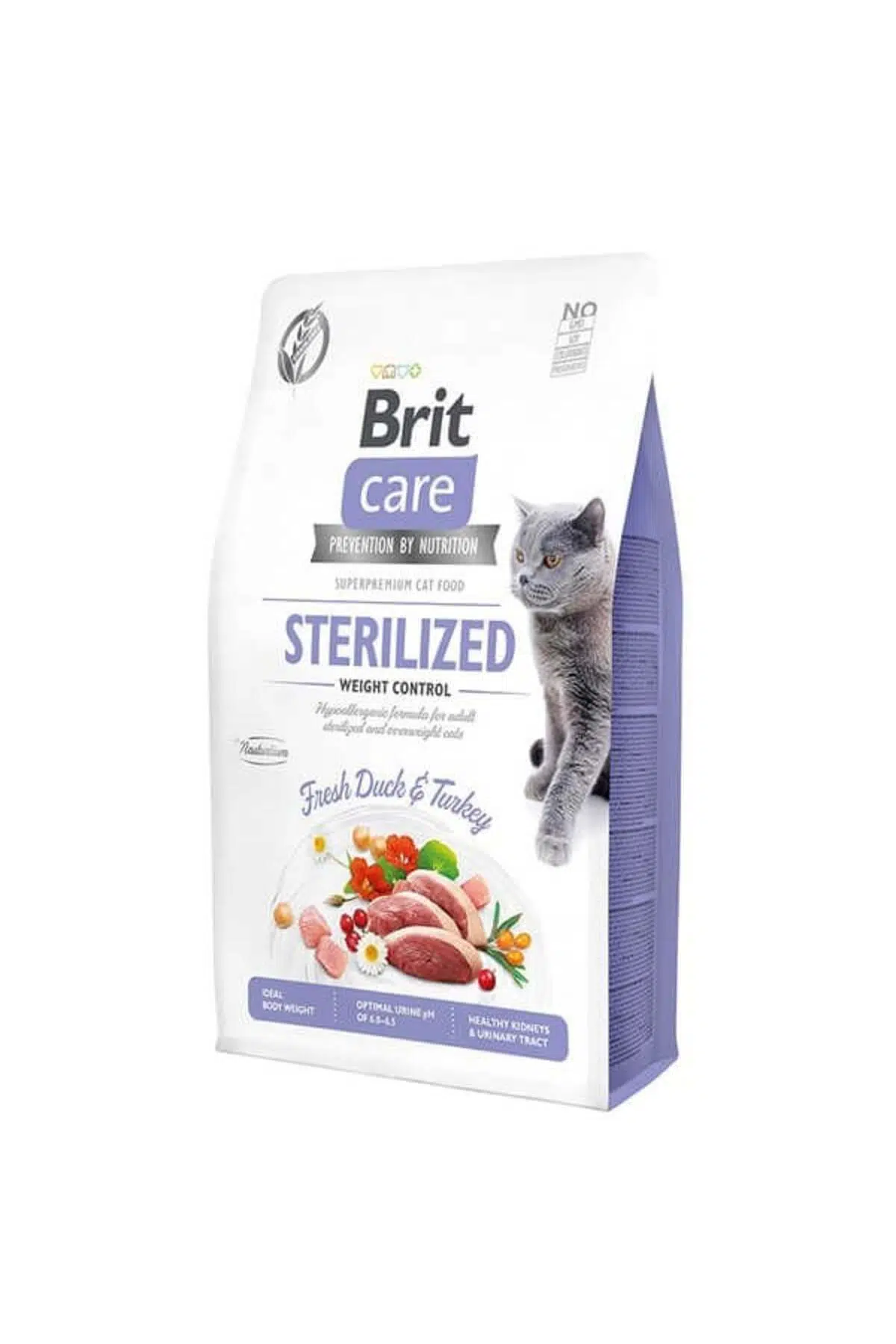 Brit Care Hypoallergenic Tahılsız Sterilised Ördek ve Hindili Kısırlaştırılmış Kedi Maması 7 Kg