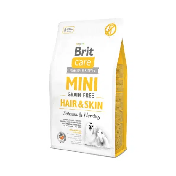 Brit Care Mini Hair&Skin Somonlu ve Ringa Balıklı Tahılsız Köpek Maması 2 Kg