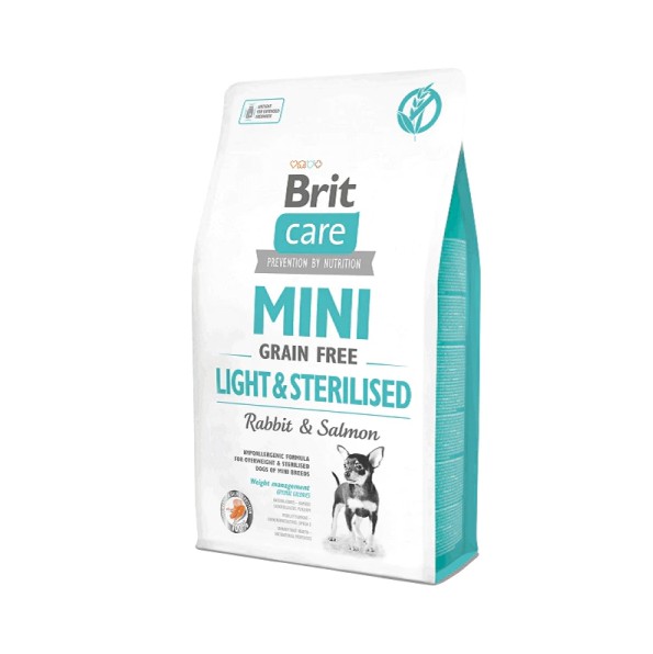 Brit Care Mini Light Sterillised Tavşanlı Tahılsız Küçük Irk Yetişkin Köpek Maması 2 Kg
